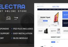 ELECTRA — OPENCART адаптивная тема