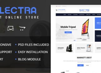 ELECTRA — OPENCART адаптивная тема