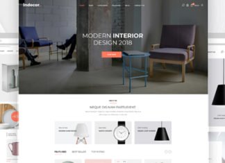 Тема OPENCART для интернет-магазина INDECOR