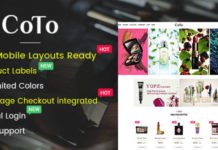 Тема OPENCART 2.3 для косметики и спа-товаров COTO