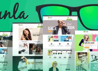 Тема OPENCART для продажи солнечных очков SUNLA V1.0