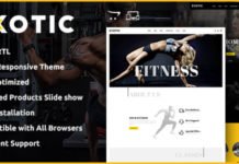 Тема OPENCART EXOTIC для фитнеса