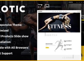 Тема OPENCART EXOTIC для фитнеса